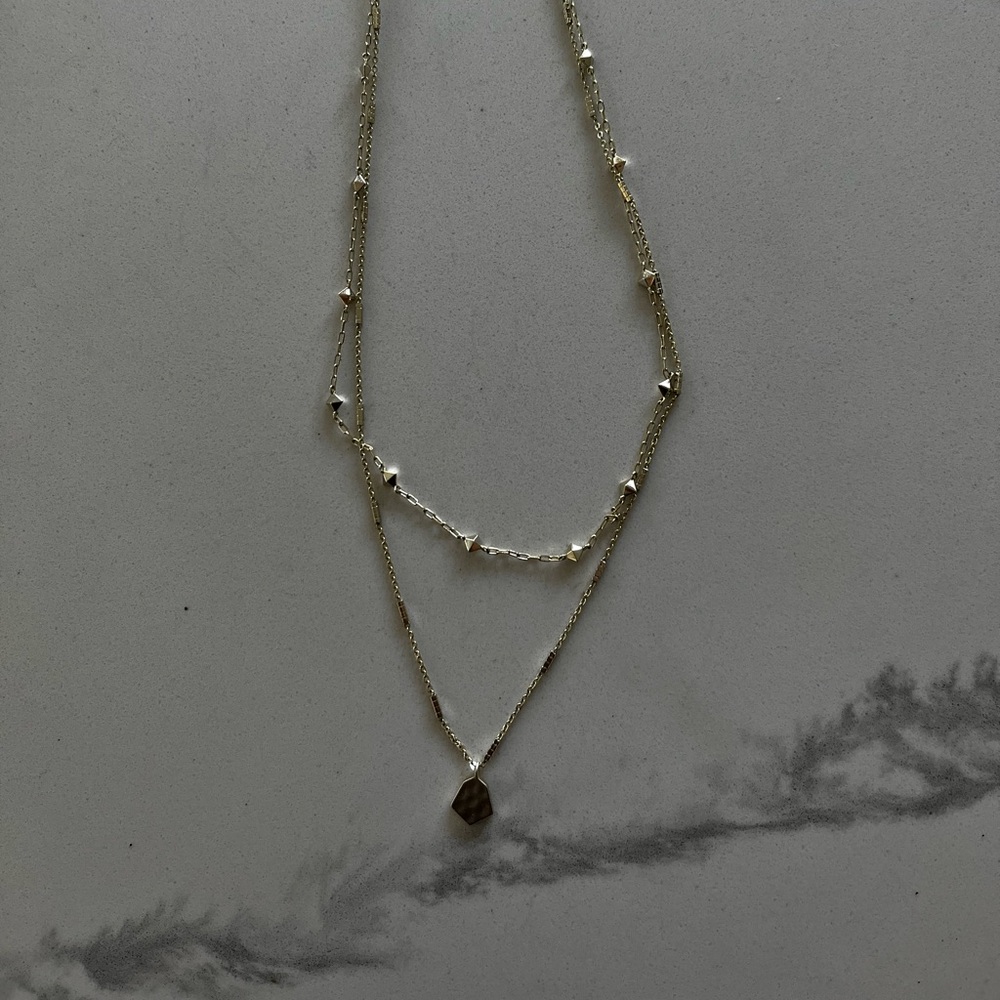 KENDRA SCOTT gold Clove layered necklace